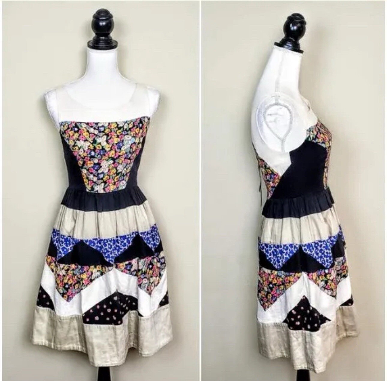 Anthropologie Leifnotes Ivete Patchwork Dress 4 R… - image 8