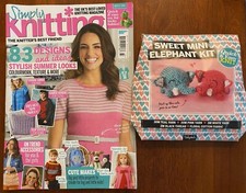 SIMPLY KNITTING MAGAZINE - Issue 173 UK - 2018 PATTERNS SWEET MINI ELEPHANT KIT