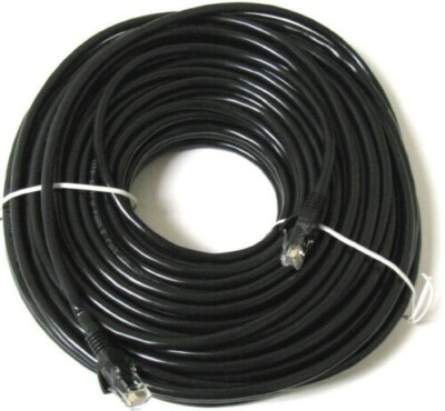 100 FT 30M CAT5e RJ45 Ethernet LAN Network Patch Cable Black Snagless Male