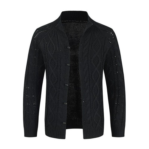HOT Men's Cable Knit Sweater Warm Cardigan Jacket Jumper Knit Jacket 2025 - Picture 16 of 20