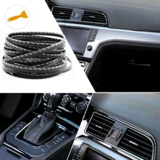5M Carbon fiber Pattern Door Edge Line Strip Dashboards Center Console Decorate