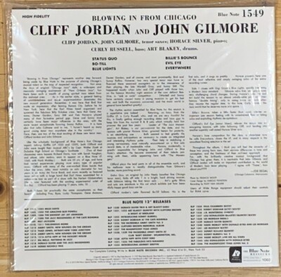 CLIFF JORDAN JOHN GILMORE Blowing in from Chicago Blue Note 2x180g