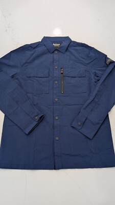 NWT Barbour International Slipstream Overshirt Mens S Regal Blue Ripstop Shacket