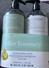 BEAUTY UNTOUCHED MINT ROSEMARY FORTIFYING SHAMPOO  CONDITIONER 32OZ