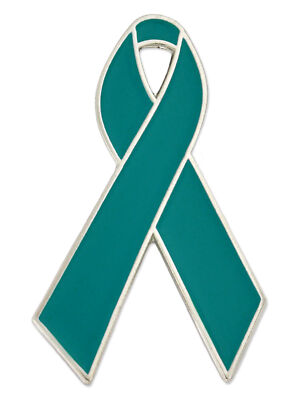 PinMart's Teal Awareness Ribbon Enamel Lapel Pin | eBay