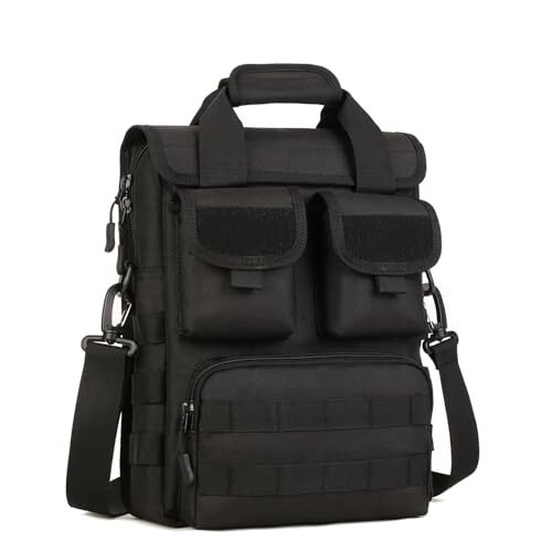 Tactical Messenger Bag Men MOLLE Sling Pack Briefcase Gear Handbags Black