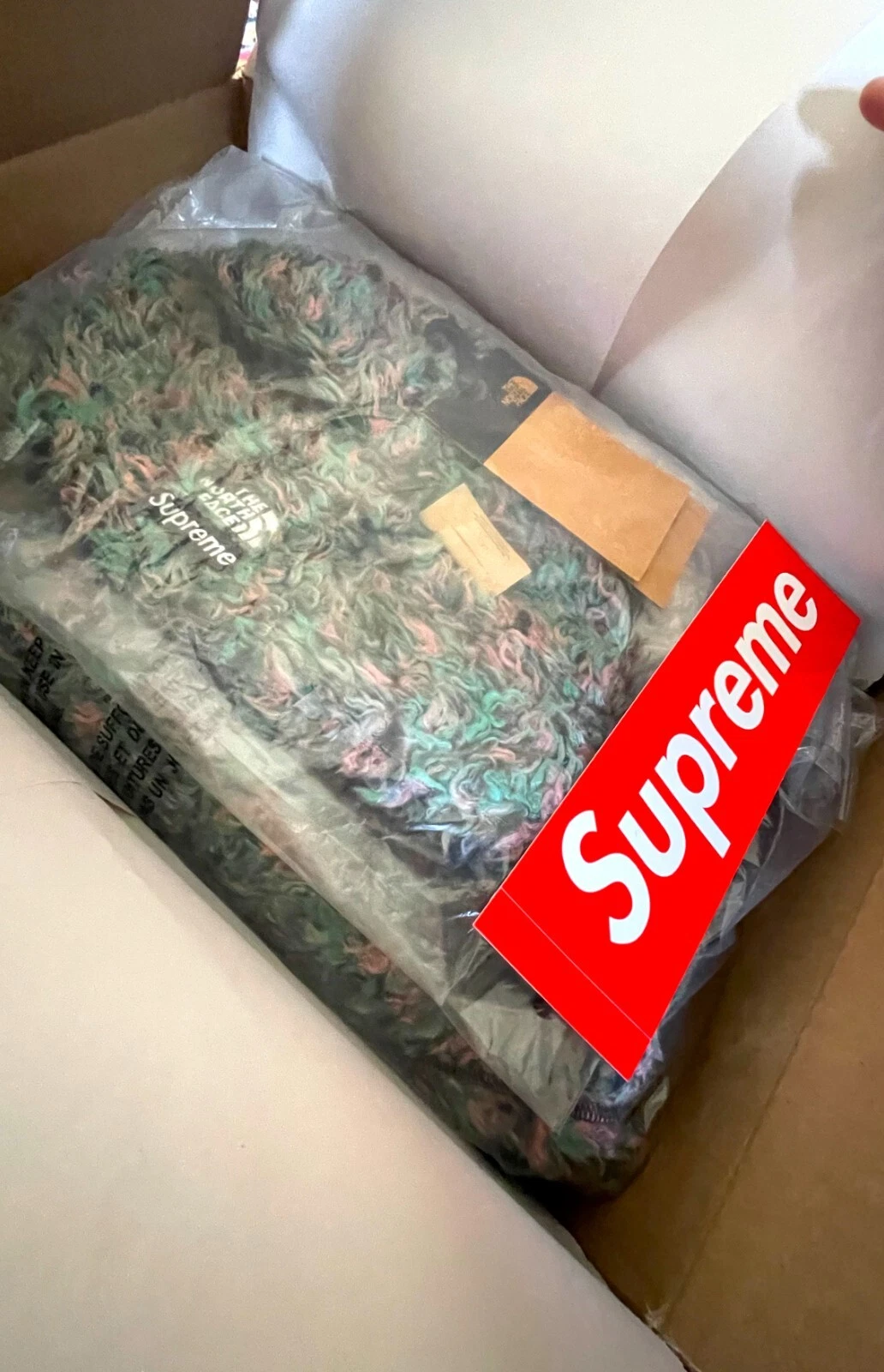 RARE SUPREME × THE NORTH FACE TNF col polaire haute pile multicolore   moyen