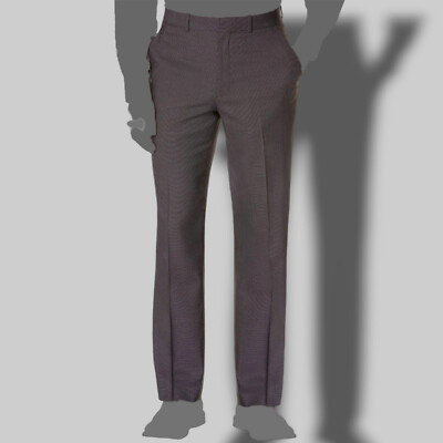 $85 Perry Ellis Men's Gray Classic-Fit Nailhead Trousers Dress Pants 34W 30L