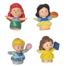 Four Figures from Fisher Price Little People 2016 Disney Princess GKG98 Loose