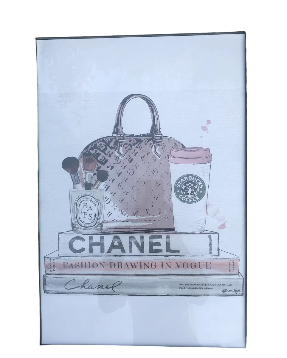 Chanel The Oliver Gal Artist Co. Blush and Make Up Brush Wall Art