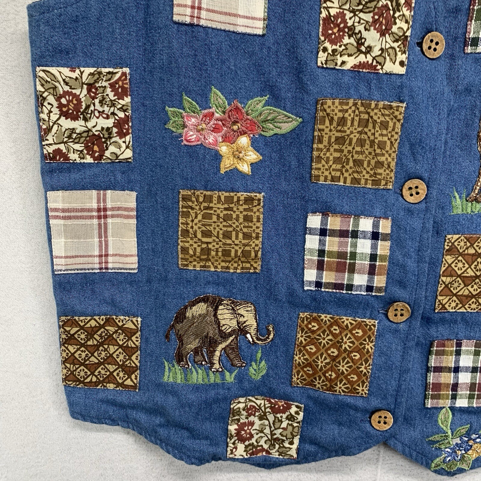Vintage Casey Max Small Vest Patchwork Quilt Cott… - image 11
