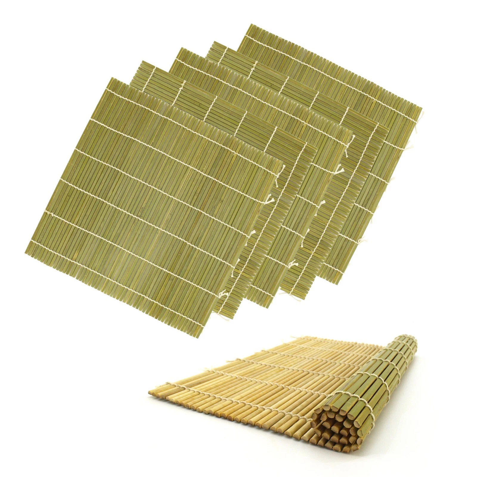 6x Green Bulk Professional Grade Bamboo Sushi Making Rolling Mats 10.6 x 10.6
Opens in a new window