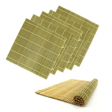 6x Green Bulk Professional Grade Bamboo Sushi Making Rolling Mats 10.6  x 10.6 