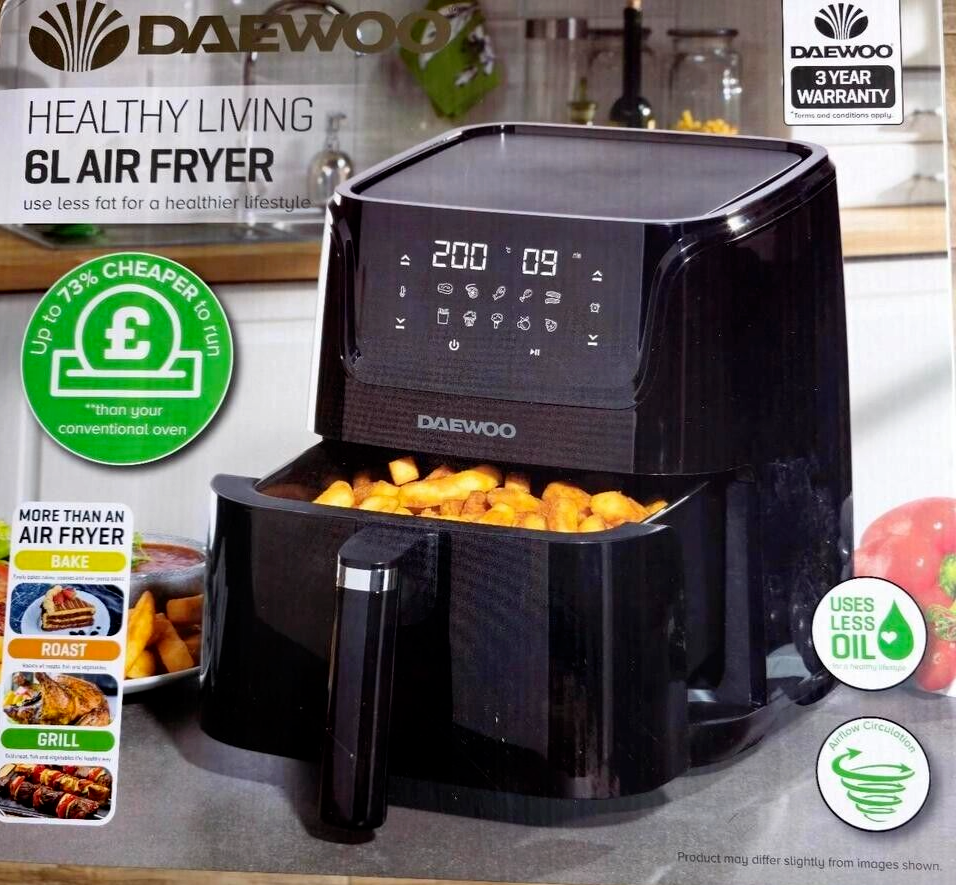 Daewoo 6L Digital Air Fryer Black Quality Air Fryer !!!!!! eBay