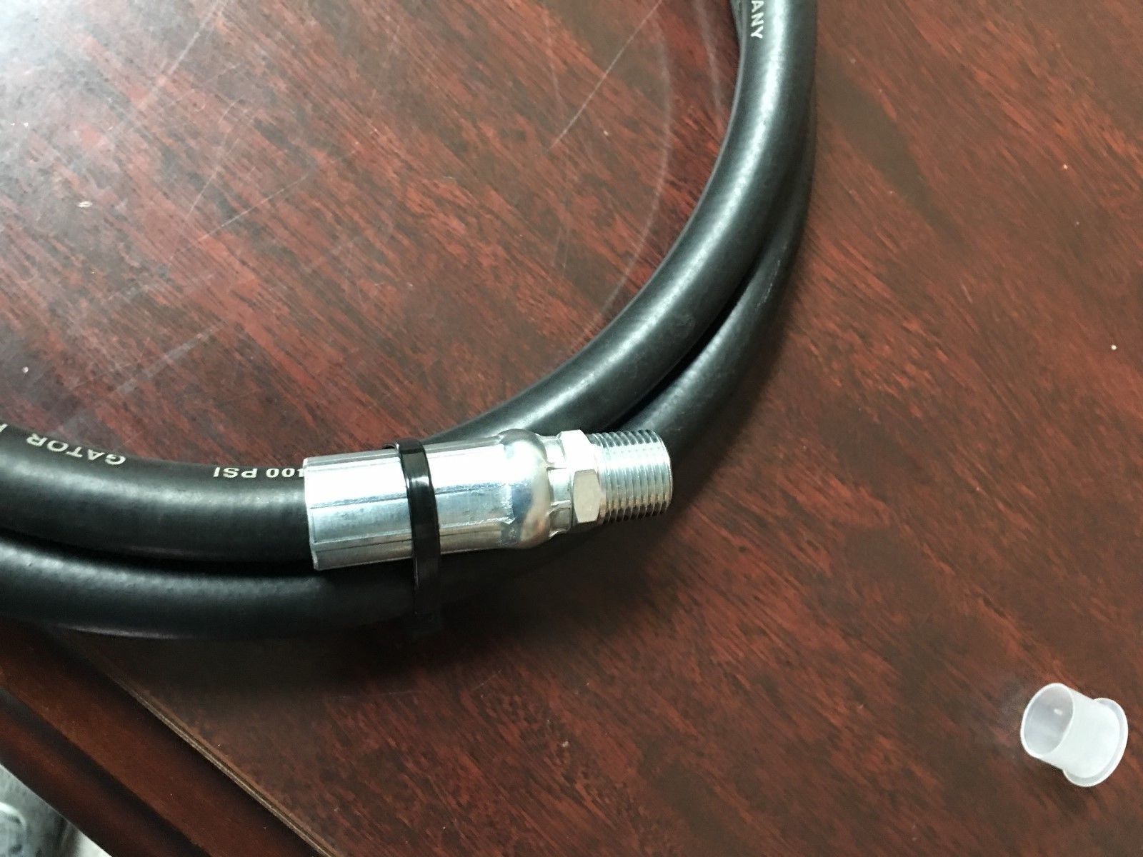  1/2" x 3' RUBBER Air Whip Lead In Jumper Hose 300 PSI Black Fiber Reinforced