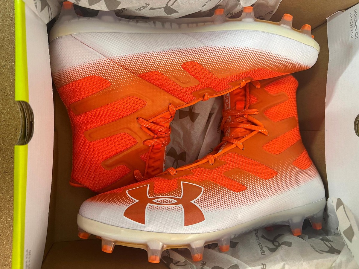 American Football Shoes Orange Under Armour Highlight Cleats Under
