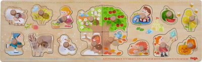 16 Teile HABA Kinder Greifpuzzle 4 Jahreszeiten 1306290001