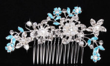 Bridal crystal and pearl hair comb