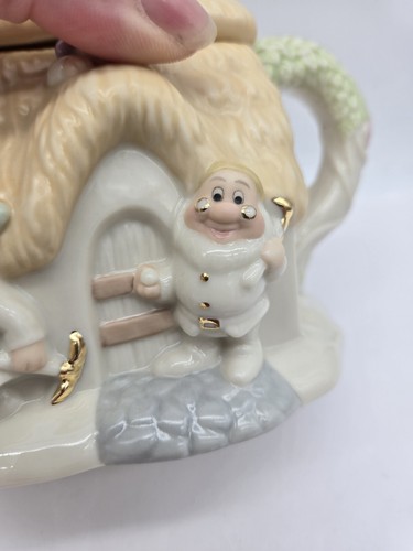 Lenox Disney Seven Dwarfs Cottage Sugar Creamer Set Snow White 2004 Grumpy Dopey - Picture 4 of 19