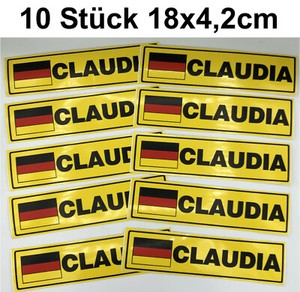 10x Sticker Name Claudia Aufkleber Autoaufkleber Auto Namensschild Deutschland Ebay