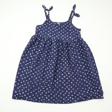 Gap Kids Girls Navy Blue White Diamond Print Tie Strap Dress XL