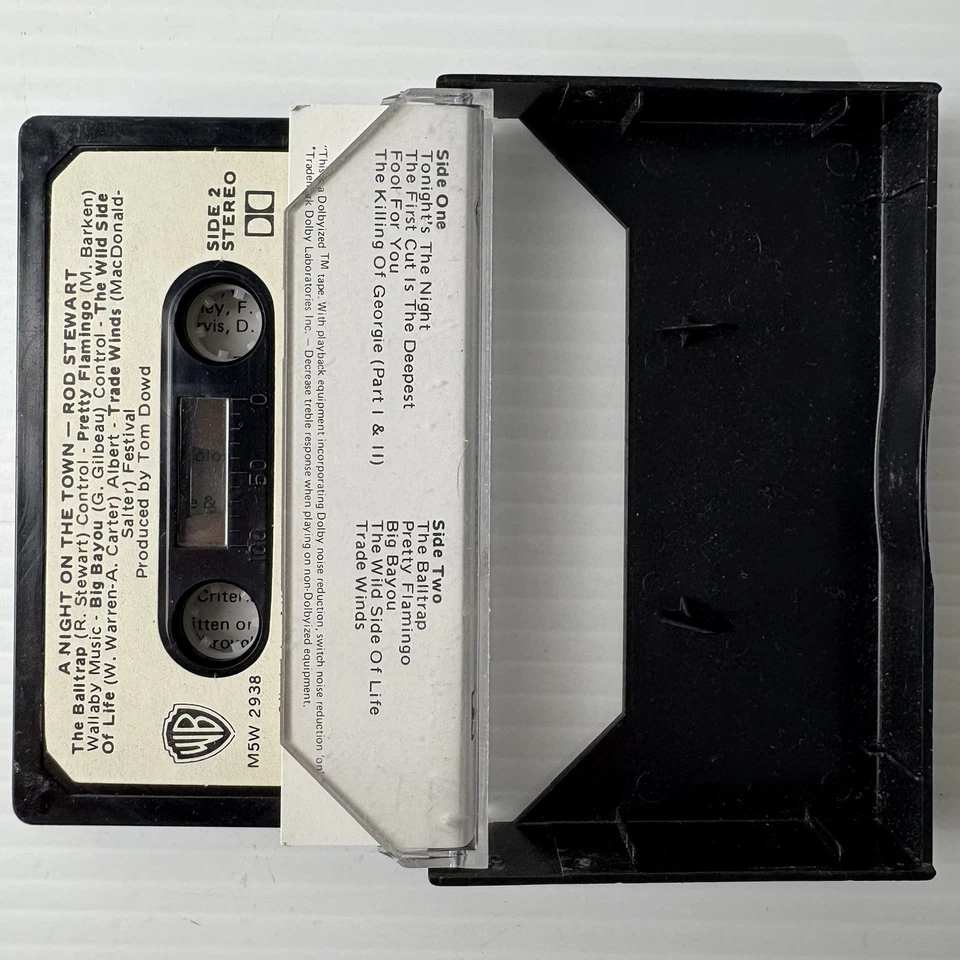Rod Stewart A Night On The Town Cassette Tape Rock Album 1976 Warner Brothers - Image 4 of 4
