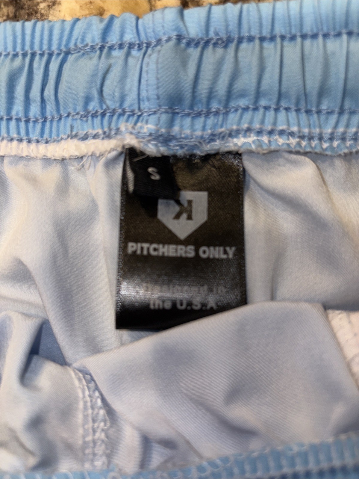 Pitchers Only Shorts Men’s Size Small Pink Blue Baseball Pockets