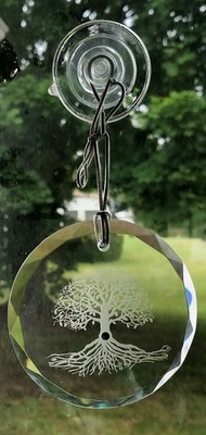 Healy Glass Tree of Life Ornament/Suncatcher NEW IN BOX MADE IN USA