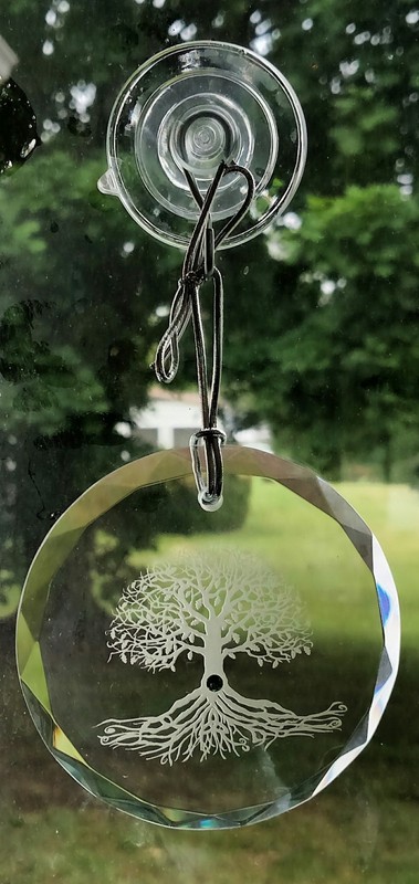 Healy Glass Tree of Life Ornament/Suncatcher NEW IN BOX MADE IN USA