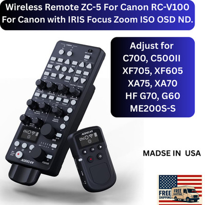 AODELAN Wireless LANC Remote for Canon Camcorders Replace RC-V100 IRIS Zoom