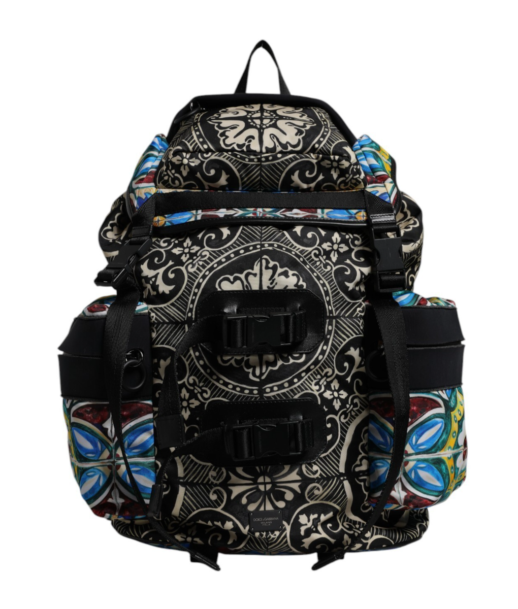 Dolce & Gabbana back pack made in Italy . Nylon backpack with Dolce&Gabbana Milano print in Black for  main image 4