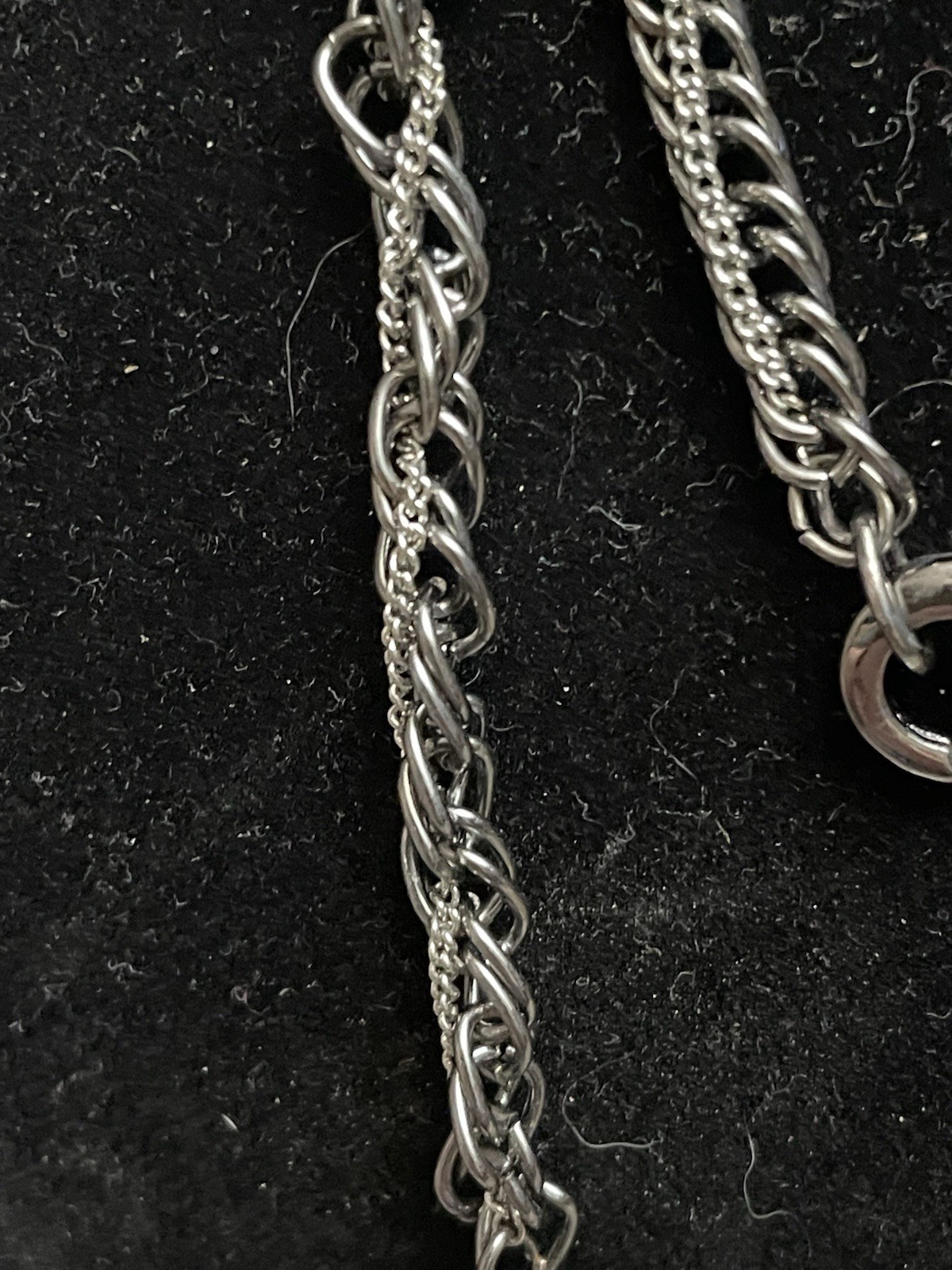 Express Silver Tone Geometric Statement Necklace … - image 3