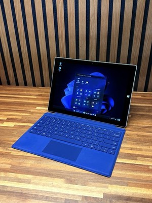 Microsoft Surface Pro 3 i7-4650U 8GB 256GB SSD W11 Pro Blue Keyboard Charger