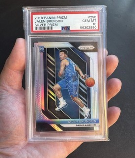 2018 Panini Prizm Jalen Brunson #250 Silver Prizm (RC) PSA 10