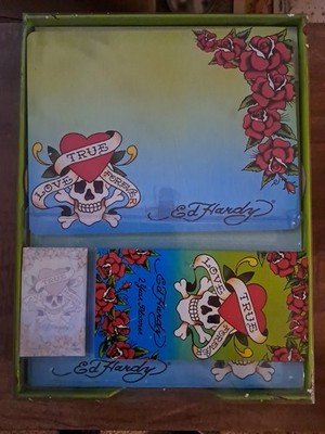 Ed Hardy / Lisa Frank True Love Forever Stationary Set Storage Box 2 YR Planner