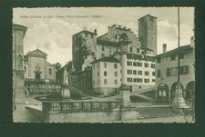 FELTRE (BL) PIAZZA VITTORIO EMANUELE E IL CASTELLO ANNO 1927