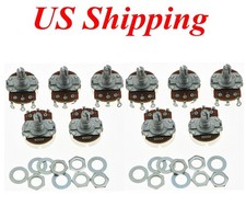 Set of 10 A500K Guitar Audio Pots 24mm Base w...