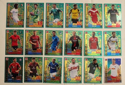 Match Attax Action 18/19 Alle 17 Matchwinner + Club Einhundert Set 2018/2019
