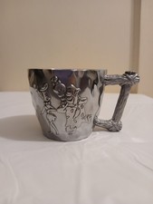 Vintage 1994 Reed Barton FLINTSTONES Silver Plated Baby Cup Collectible Italy