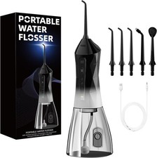 Cordless Water Dental Flosser 320ML IPX7 Oral Irrigator with 5 Tips Rechargeable