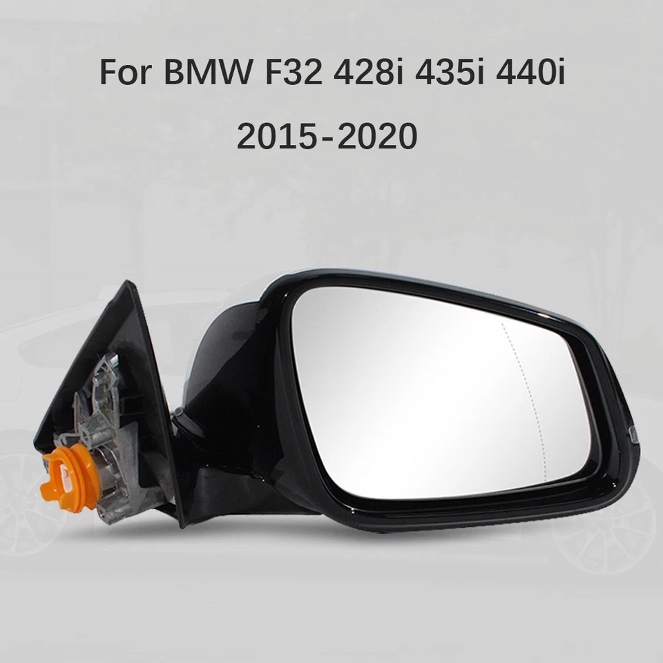 Espejo de potencia calefactado blanco derecho de 5 pines para BMW F32 428i 435i 440i 2015 2016-2020 Foto 3 de 4