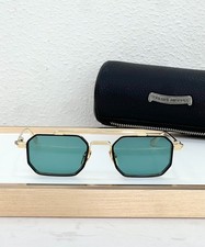 Gold Metal Octagon Sunglasses Green Lens Goth...