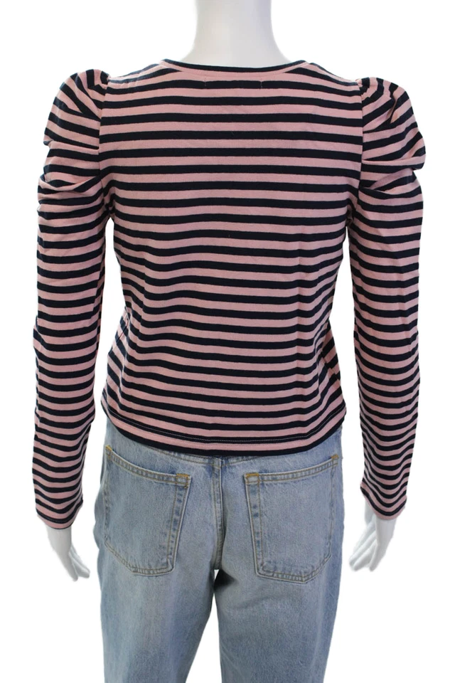 Suéter Rebecca Minkoff Mujer Talia Recortado Azul Rosa Talla Extra Pequeño Foto 3 de 4