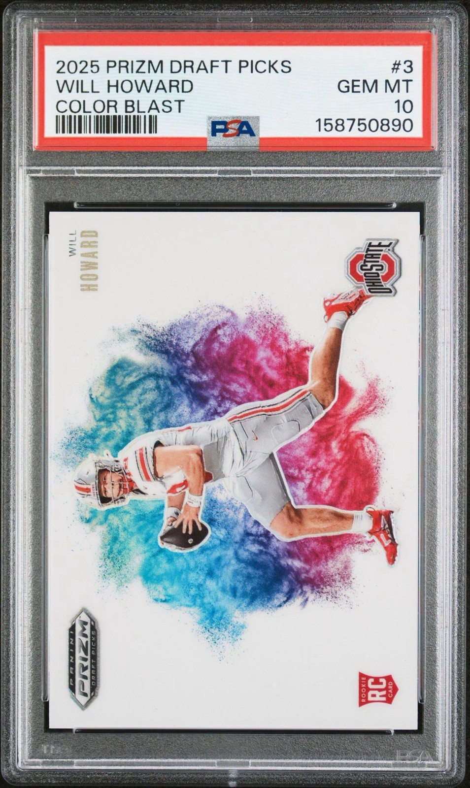 Will Howard Panini Prizm Draft Picks Color Blast #3 Base
