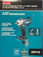 Makita 18V LXT 1/2" Impact Wrench w/ Friction Ring Anvil XWT14Z (Tool Only) New