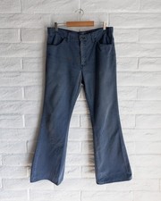 Vintage 1970s Levi's Bell Bottom Pant White Tab Flared Men's 34 Faded Distressed