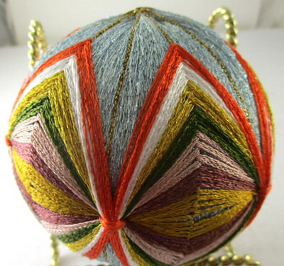 VINTAGE HANDMADE THREADED CROCHET  DECORATIVE SPHERE BALL