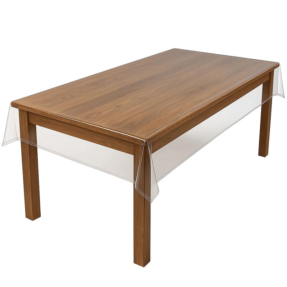 Protetor de toalha de mesa de plástico transparente Deluxe (60" x 144" oblongo) - Imagem 2 de 4