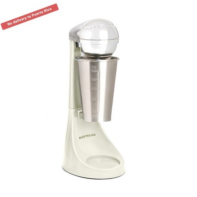 Two-Speed Electric Milkshake Maker and Mixer, 16 Oz Stainless Steel Cup, Cream