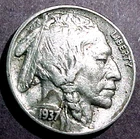 1937 BUFFALO NICKEL...FREE SHIPPING!......MIN. BID .01 & NO RESERVE!